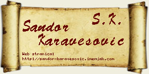 Šandor Karavesović vizit kartica